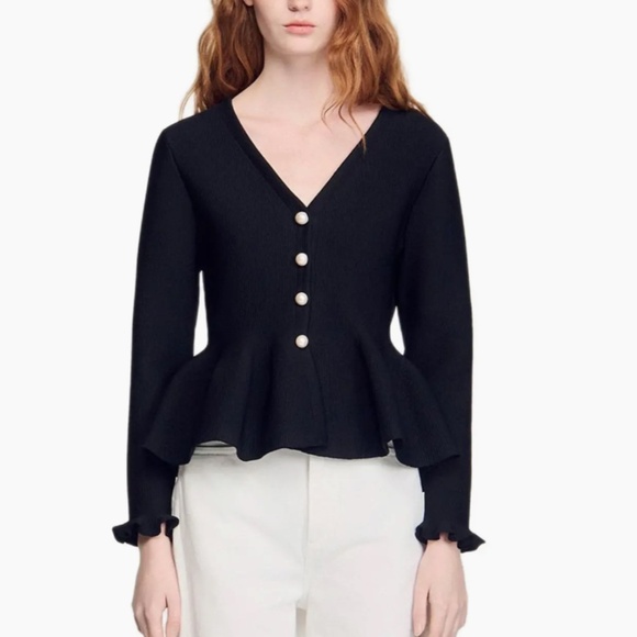 Heather Peplum cardigan